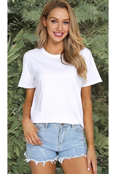 LACKH Модний БІЛИЙ Прямий футболка, зручний для літа, швидковисихаючий, з короткими рукавами, еластична тканина