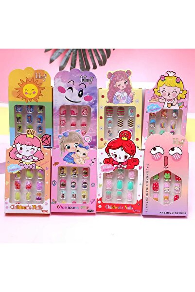 Eva&Rose 1 Adet Kendinden Yapışkanlı Çocuk Takma Tırnak Çocuklar için Takma T...