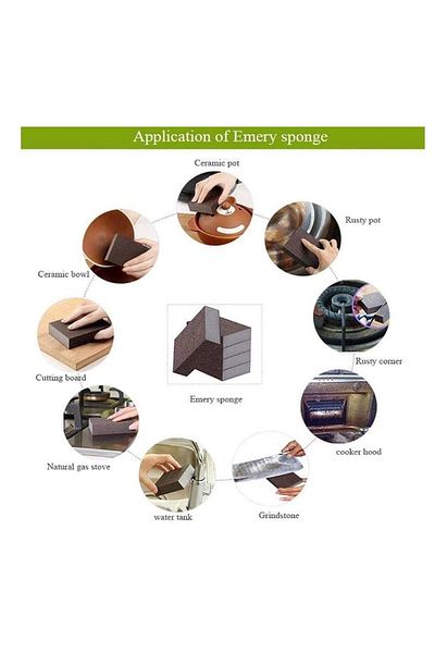 Hane216 Magic Dish Sponge & Sandpaper 2 Pieces - Dirt Solving Rust Oil Age