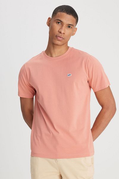 Lee Ελαφρύ μπλουζάκι SS Small Logo Pembe Erkek Kısa Kol