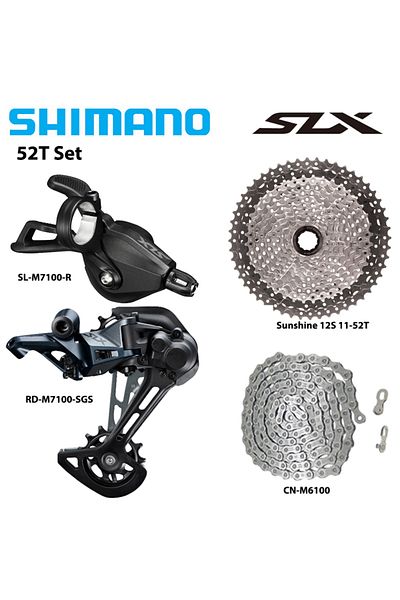 Choice 52t Set Shimano Deore Slx M7100 1x12s Groupset Shift Lever Rear Derailleur M6100 Chain Sunshine Hg C