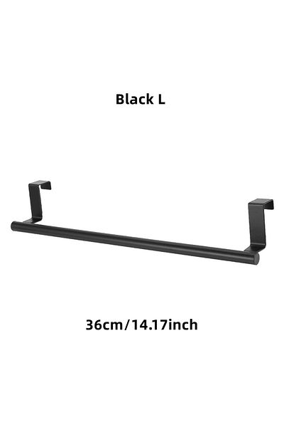 Choice 1pcs Black L 1/2pcs Towel Rack Over Door Towel Bar Hanging Holder Stainless Steel Bathroom Kitchen C