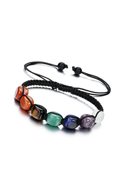 Choice3 7 Chakra Top Plaza 7 Chakra Treatment Crystal Bracelet Yoga Stone Adj...