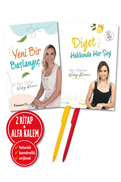 İnkılap Kitabevi Alfa Kalem+ Nilay Keçeci 2 kitap Yeni Bir Başlangıç+Diyet Ha...