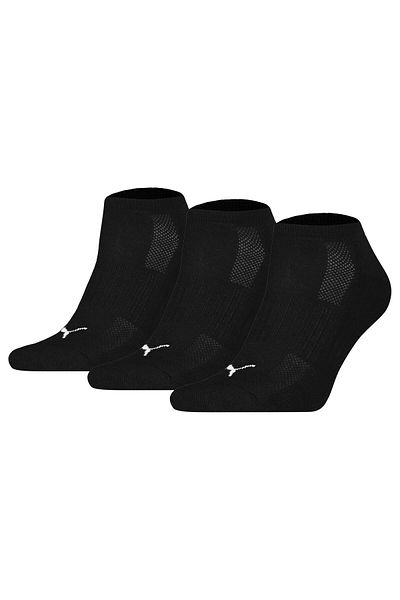 Puma Unisex Sneakersocken, 3er Pack - Cushioned Sneaker 3P, Logo, einfarbig
