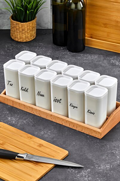 FBZhome 12' 300 ml Mica Leakproof Vacuum Lid Spice Rack Set Storage Container...