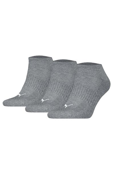 Puma Unisex Sneakersocken, 3er Pack - Cushioned Sneaker 3P, Logo, einfarbig
