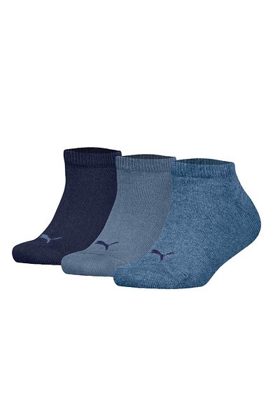 Puma Kinder Sneakersocken, 3er Pack - Plain Sneaker 3P, Logo, einfarbig