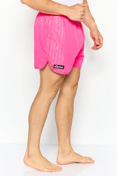 Ellesse Men Brand Logo Board Shorts, Neon Pink