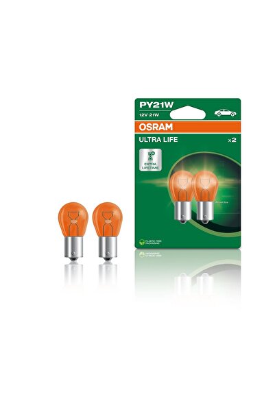 Osram 12V PY21W Ultra Life Uzun Ömürlü Sinyal Ampulü Yakın Tırnak (1 Tk.- 2 Ad.)