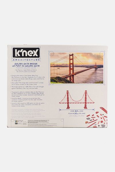 K'nex Golden Gate Bridge Build It Big Collectible Building Set 1,536 Pieces, Red