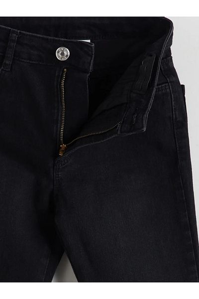 LC Waikiki LCW Παιδικό Μαύρο Κοριτσίστικο Τζιν Παντελόνι με Ρυθμιζόμενη Μέση
