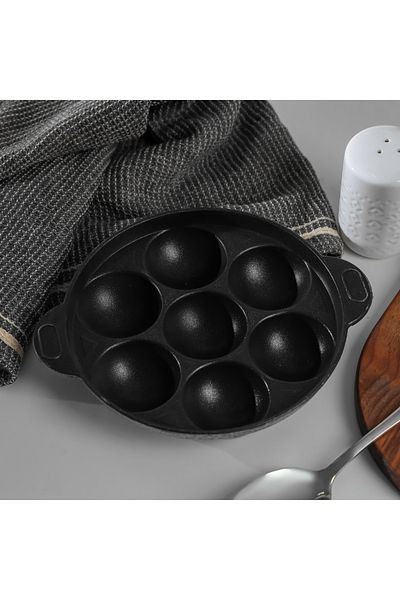 ROYALFORD Unniyappam Maker with 7 Pits and Non-Stick Coating, RF10142