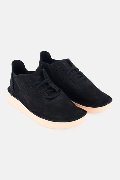 CLARKS Women Standard Velhill Etch Lace Up Casual Shoes, Black