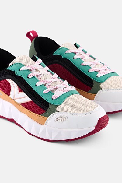 Victoria Women Colorblocked Lace Up Casual Shoes, White