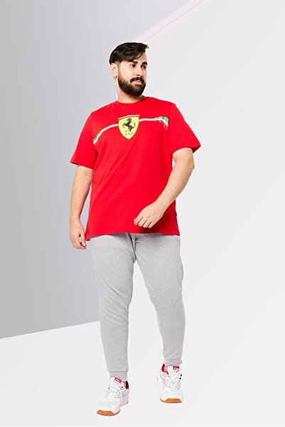 Puma x Scuderia Ferrari Men Sportswear Fit Short Sleeves Outdoor T-shirt, Red