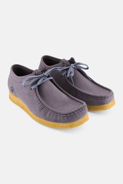 CLARKS Men Wallabee Slip On Shoes, Light Grey