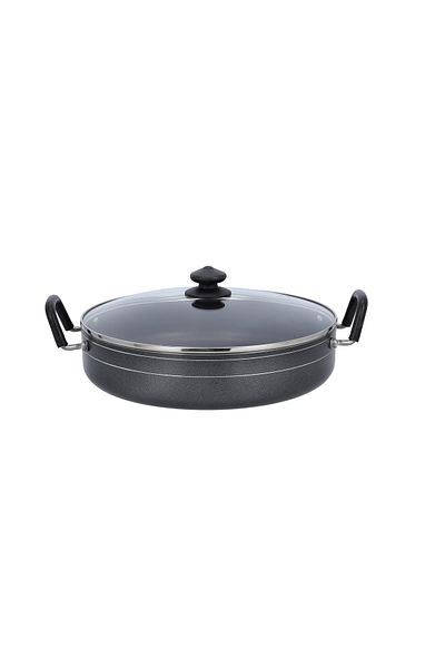 ROYALFORD RF10007 32CM Nonstick Shallow Pot Glass Lid