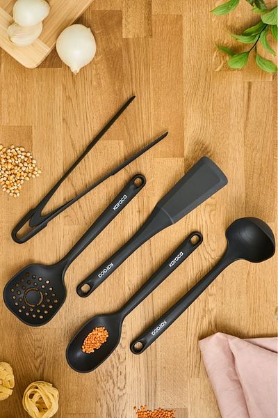 Karaca Chef's Star 5 Piece Service Set Black