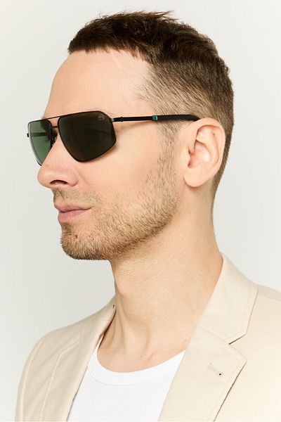 Timberland Men Tb9341h02r64 Aviator Sunglasses, Green