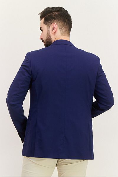 Tommy Hilfiger Men Slim Fit Solid Blazer, Navy