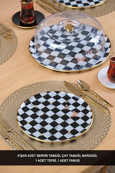 Glore Emma Gold Gilded 6-Person 19-Piece Tea Serving Set