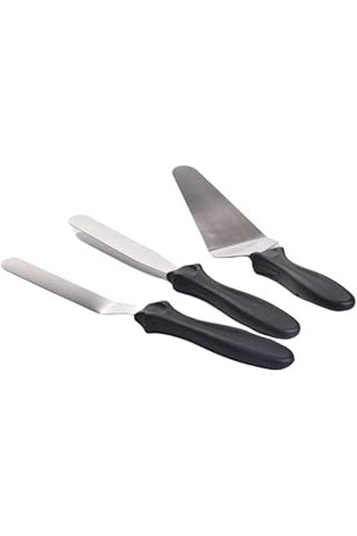Epatim Acelya Stainless Steel Non-Slip Handle 3-Piece Spatula Set Star Shop Trend 1058548