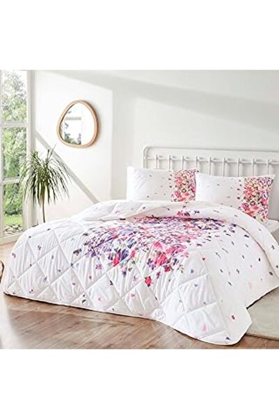 shop Taç Melosa Desenli%100 Pamuk Yorgan Seti, Kırmızı, Çift Kişilik