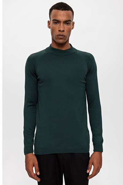Antioch Green Half-Thigh Men's Knitwear