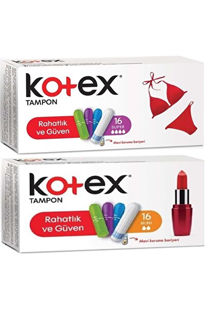 Kotex Tampon Süper - Mini 32 Li Karma Set (2PK*16)
