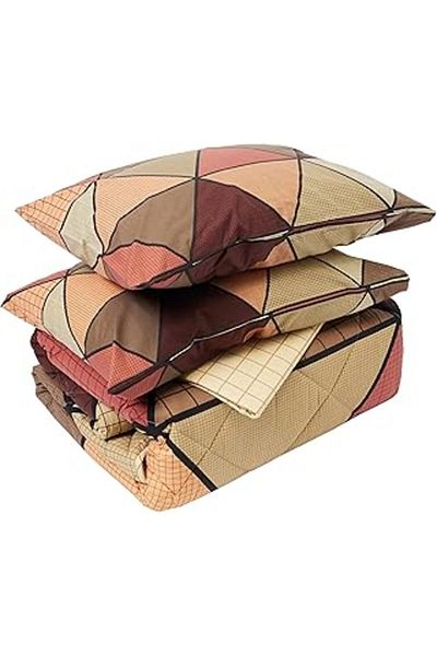 Hepta Collection طقم لحاف تاك أسترا بني مزدوج