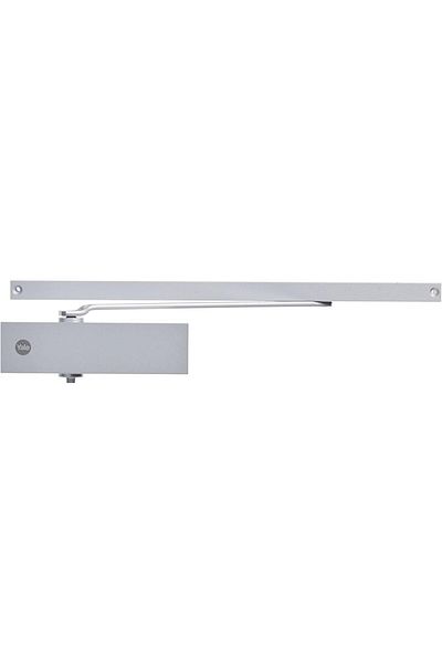 Store Yale Sliding Sleeve Door Closer, Adjustable Pull Control, Number 3, Silver