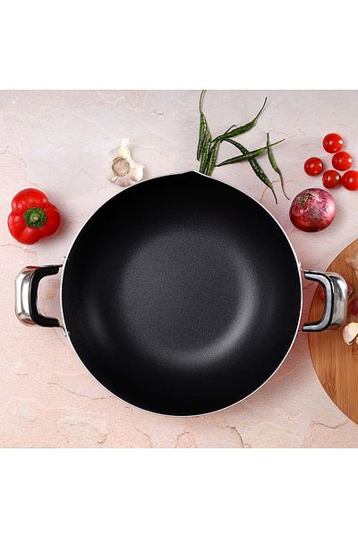 ROYALFORD RF325WP30 Aluminium Wok Pan | 30 CM | CD Bottom