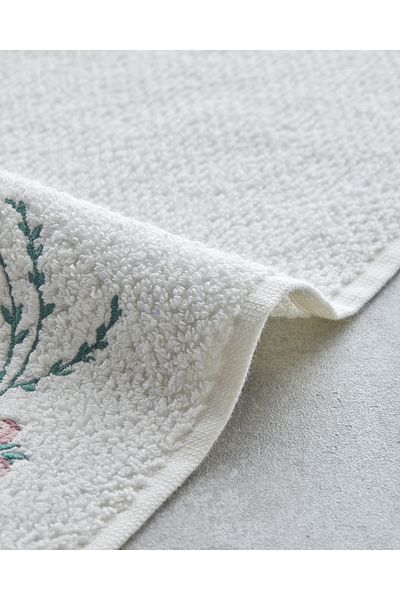 English Home Prosop de față brodat din bumbac Flower Creeper 50x80 cm Ecru