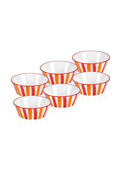 The Mia Joy Soup Bowl Set of 6 Red 14 cm