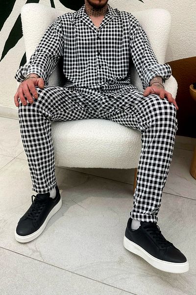 İnsane Minds Bürümcük Fabric Gönlek and Jogger Alt Tskım