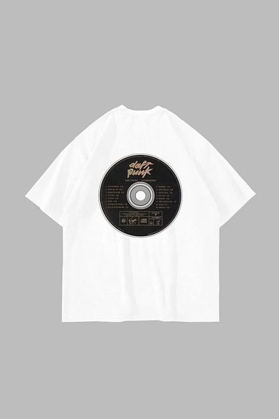 Sekizbiraltı Homework Printed Oversize Unisex Premium Λευκό Tshirt