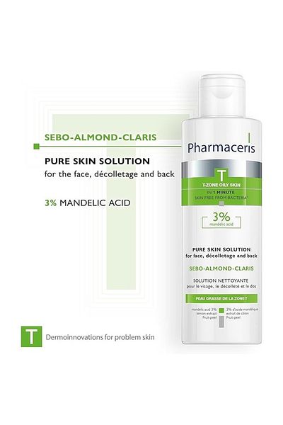 Pharmaceris Sebo Almond Clarifying Cleansing Solution - 190ml