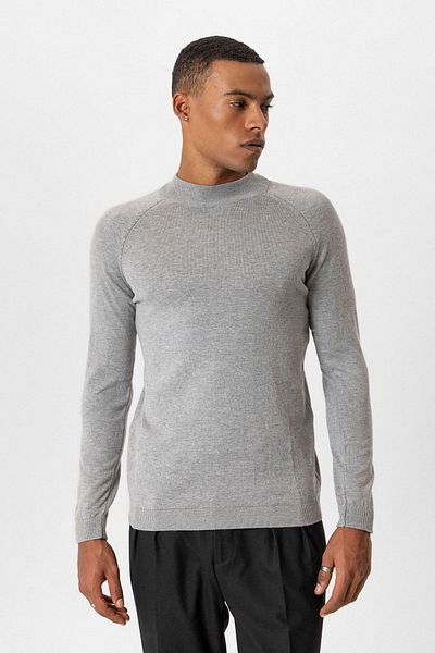 Antioch Gray Melange Half-Thigh Men's Knitwear