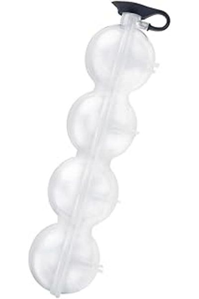 Siloin Valletta Viviana 4-Piece Sphere Ice Ball Mold - Round Beverage Ice Ball Freezer Ice Cube Storage, Sun