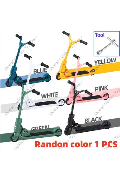 Choice Randon Color 1 Pcs Finger Scooter Tech Skateboards Mini Skate Park Ramp Sets Finger Bmx Fingertip
