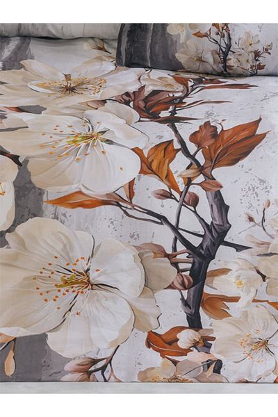Altınbaşak Camellia Double Duvet Cover Set - Digital Satin