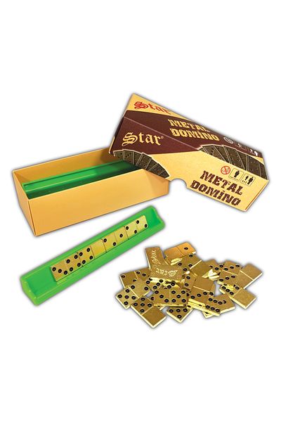 Star Okey Star Domino Zamak Large Size Domino Game Set Metal Domino Stone Set Metal 1stQuality Metal Domino