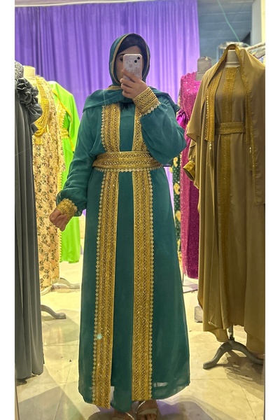 ABAYLAR Yeşil kaftan