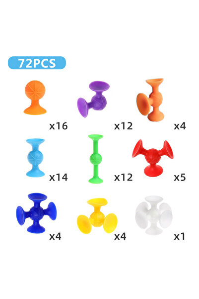 Choice5 72 قطعة من مكعبات البناء المصنوعة من السيليكون الناعم، ألعاب تعليمية ...
