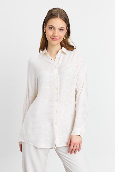 Rays Ежедневна риза на райета - Бежова