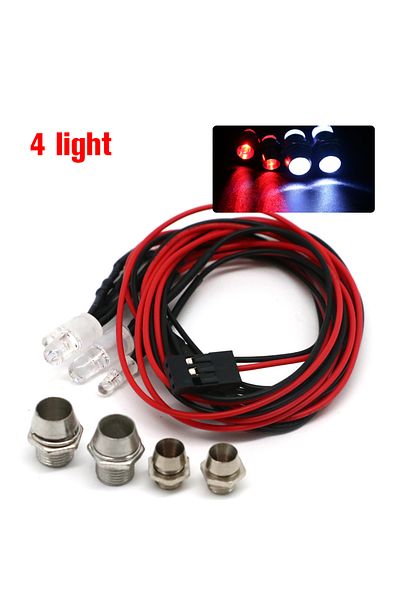 Choice 4 LED 2 / 4 / 6 / 8 Lights 70cm Lenght RC LED Night Headlamps Headlights 3/5mm LED Light for Model D