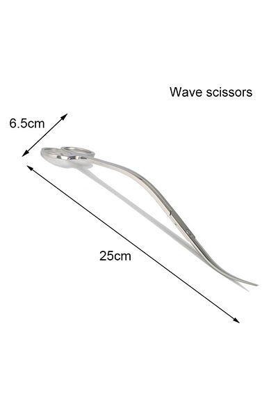 Choice Curved Scissors Aquarium Scissors Tweezers Tool Fish Tank Plants Wave Scissors Water Grass Stainless