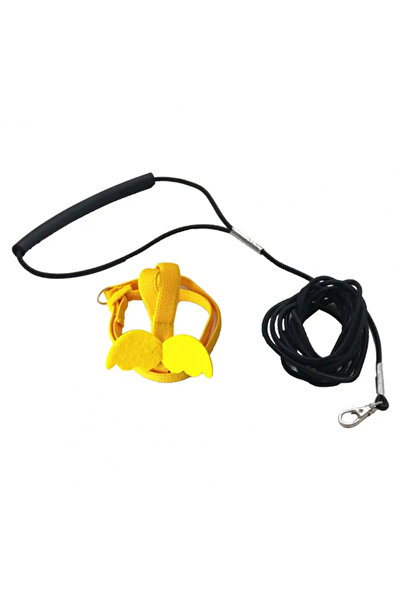 Choice1 yellow Adjustable Parrot Bird Harness Leash Set Anti-bite Training Harness Parrots Outdoor Flying Ro