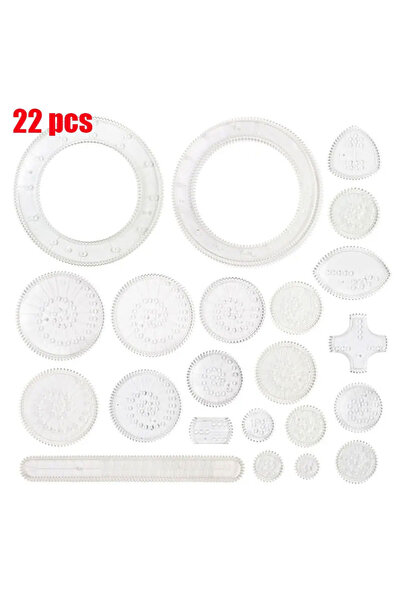 Choice1 مجموعة ألعاب رسم سبيروغراف مكونة من 22 قطعة، عجلات تروس متشابكة، مسطر...